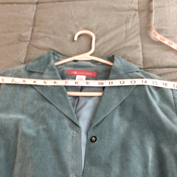 Anne Klein Blue Suede jacket-Size L - Picture 5 of 10